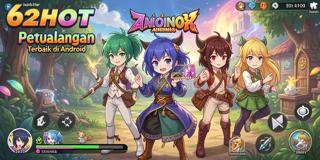 Tangkapan layar dari gameplay <strong>62HOT</strong> yang menampilkan karakter anime dalam aksi.