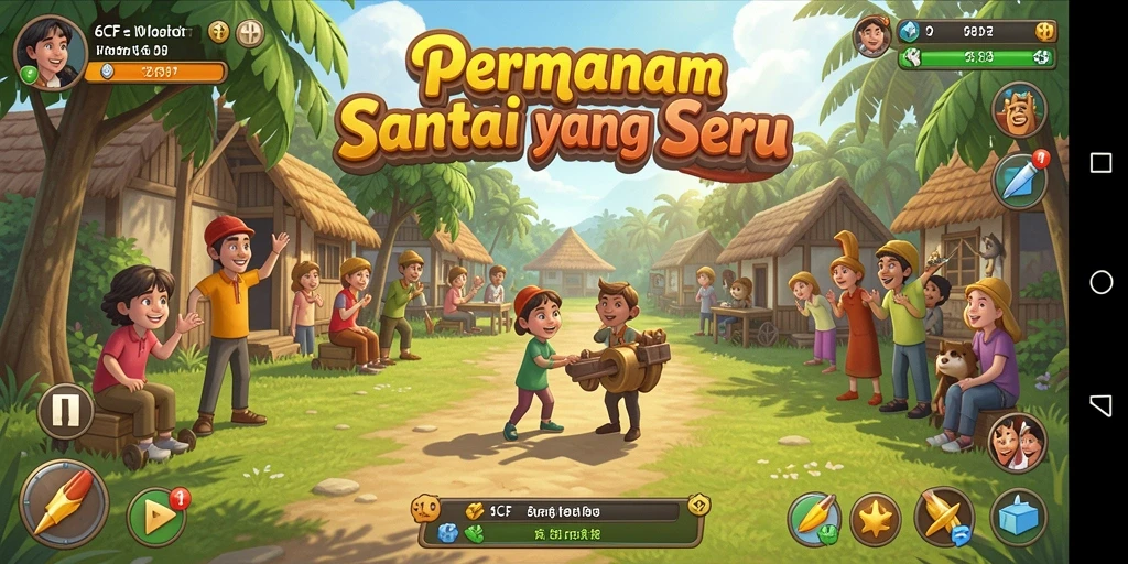 Tampilan gameplay 6CF yang penuh warna dan menarik.