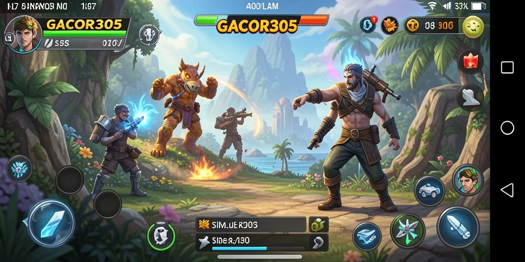 Tampilan gameplay GACOR305 yang menakjubkan dan interaktif.