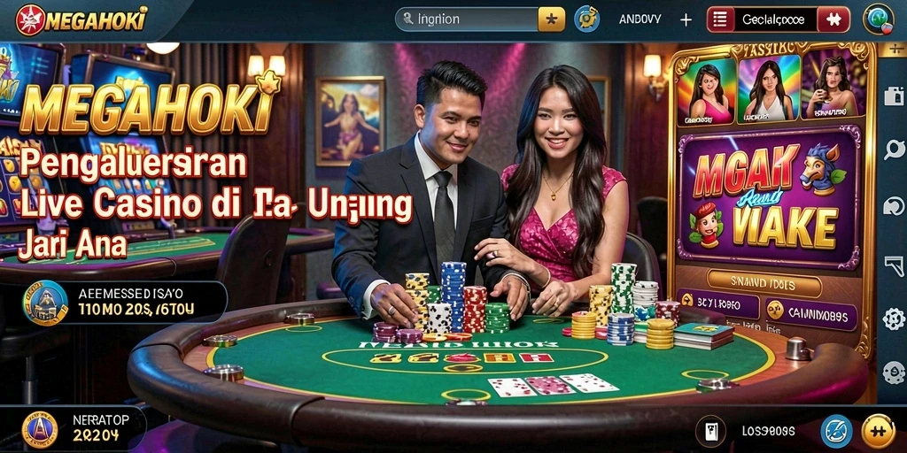 Tampilan gameplay Live Casino yang mendebarkan di MEGAHOKI.
