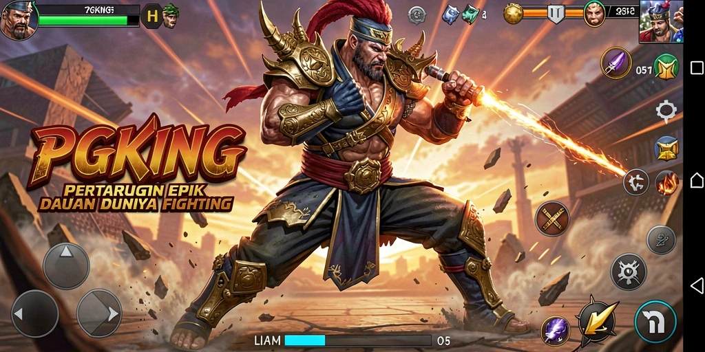 Gameplay PGKING menampilkan pertarungan yang penuh aksi dan strategi.